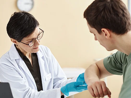 Psoriasis Hautarztbesuch