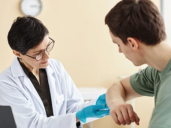 Psoriasis Hautarztbesuch