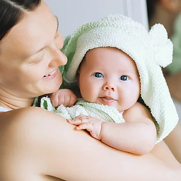 optimale Pflege der empfindliche Babyhaut